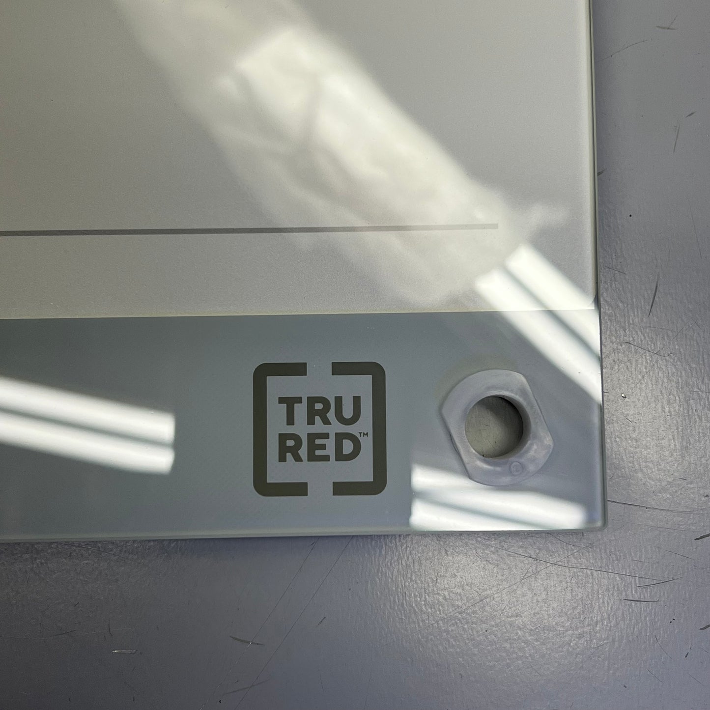 TRU RED Glass Templated Magnetic Glass Dry-Erase Whiteboard 3'x2' White TR62139