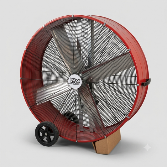 MAXX AIR 42" Industrial 2 Speed Belt Drive Portable Air Circulator - BF42BD RED