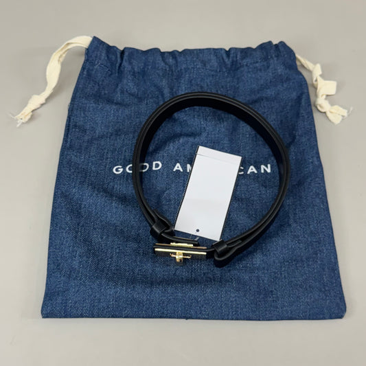 GOOD AMERICAN Slim TurnLock Belt W/ DustBag 7/8"  Black001 GAB016