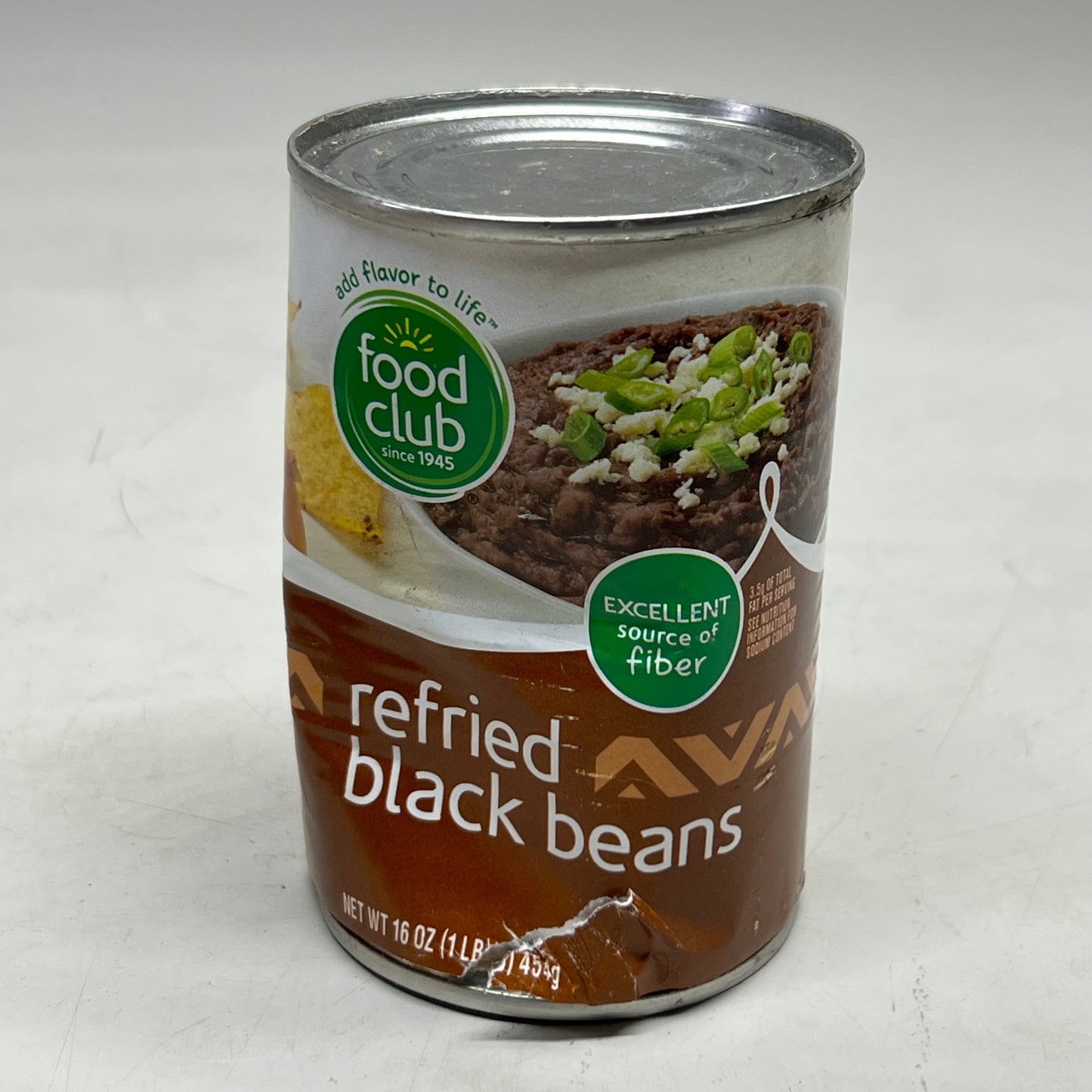 ZA@ FOOD CLUB (11 Cans) Refried Black Beans 16 oz BB 09/26 (New Other)