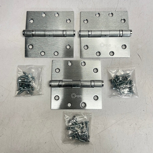 PDQ (3 PACK) Full Mortise Hinge Standard Weight 4 1/2" X 4 1/2" 35-STBB-4545-NRP
