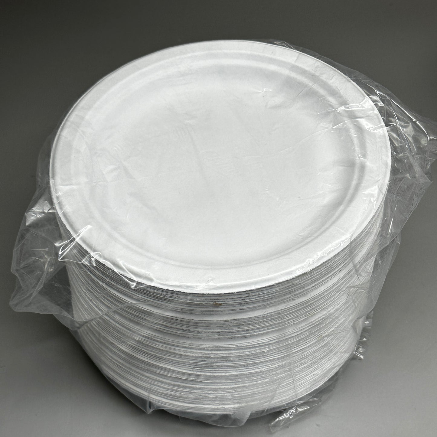 CHINET (500 PACK) Verdict Classic White Molded Fiber Paper Round Plate, 8.75” White 21227