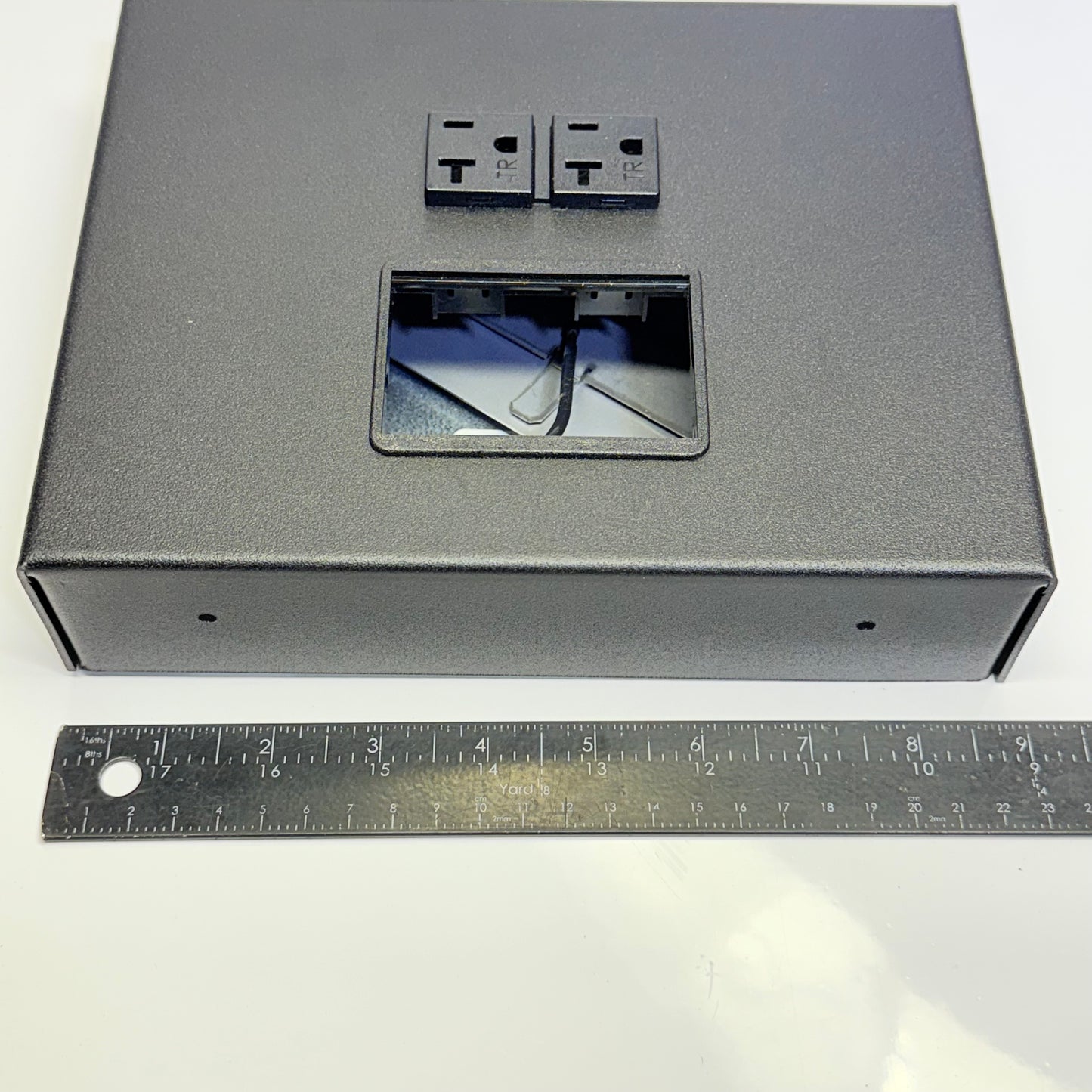 LEGRAND Wiremold OFR48-2MRTC Over Floor 2 Gang Outlet Box Transition Black