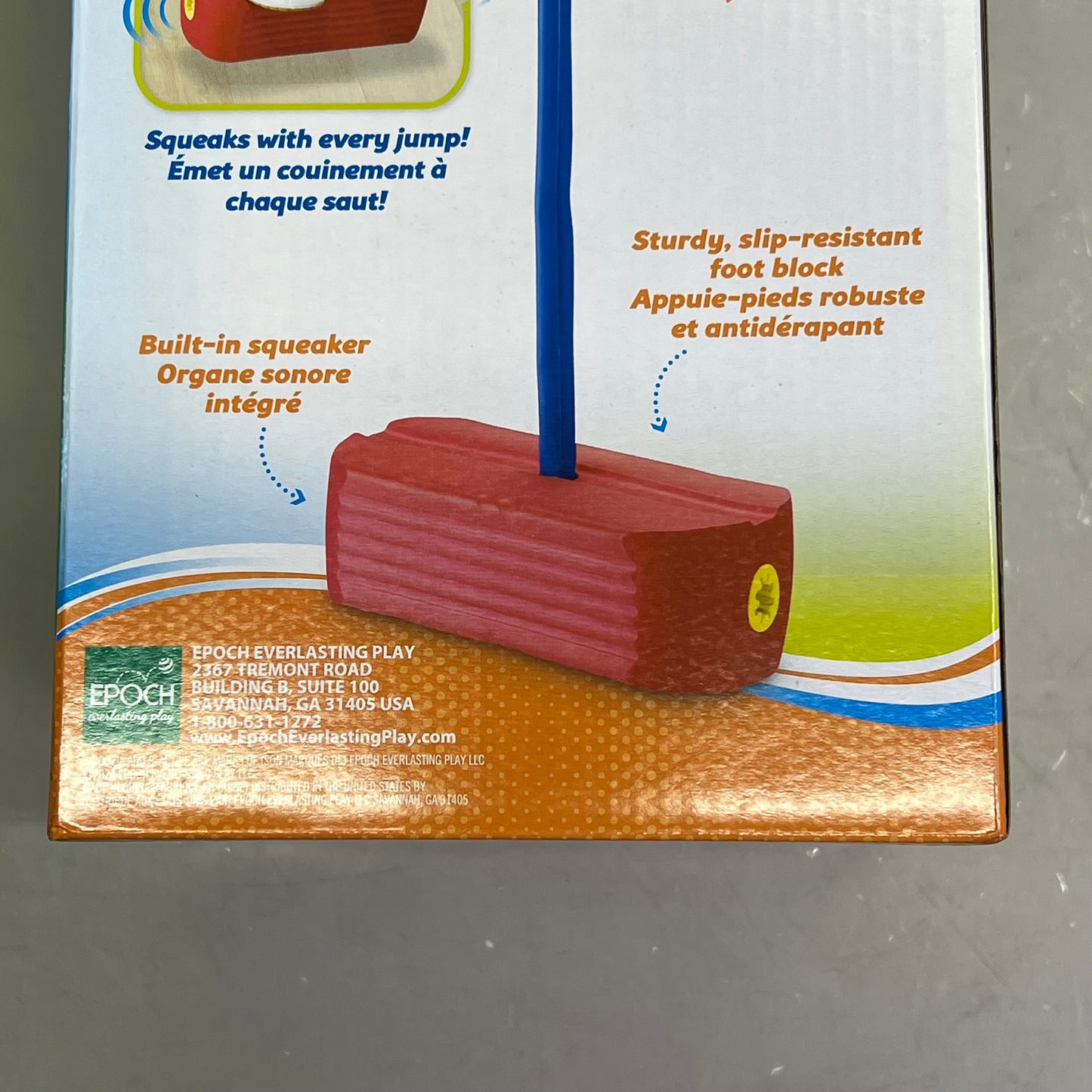 EPOCH Kidoozie B Active Squeaky Pogo Jumper Indoor & Outdoor Toy Red Blue G02404