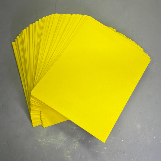 SMEAD (50 PACK) End-Tab Folders w/ Fasteners Straight Cut Letter Sz Yellow 25940