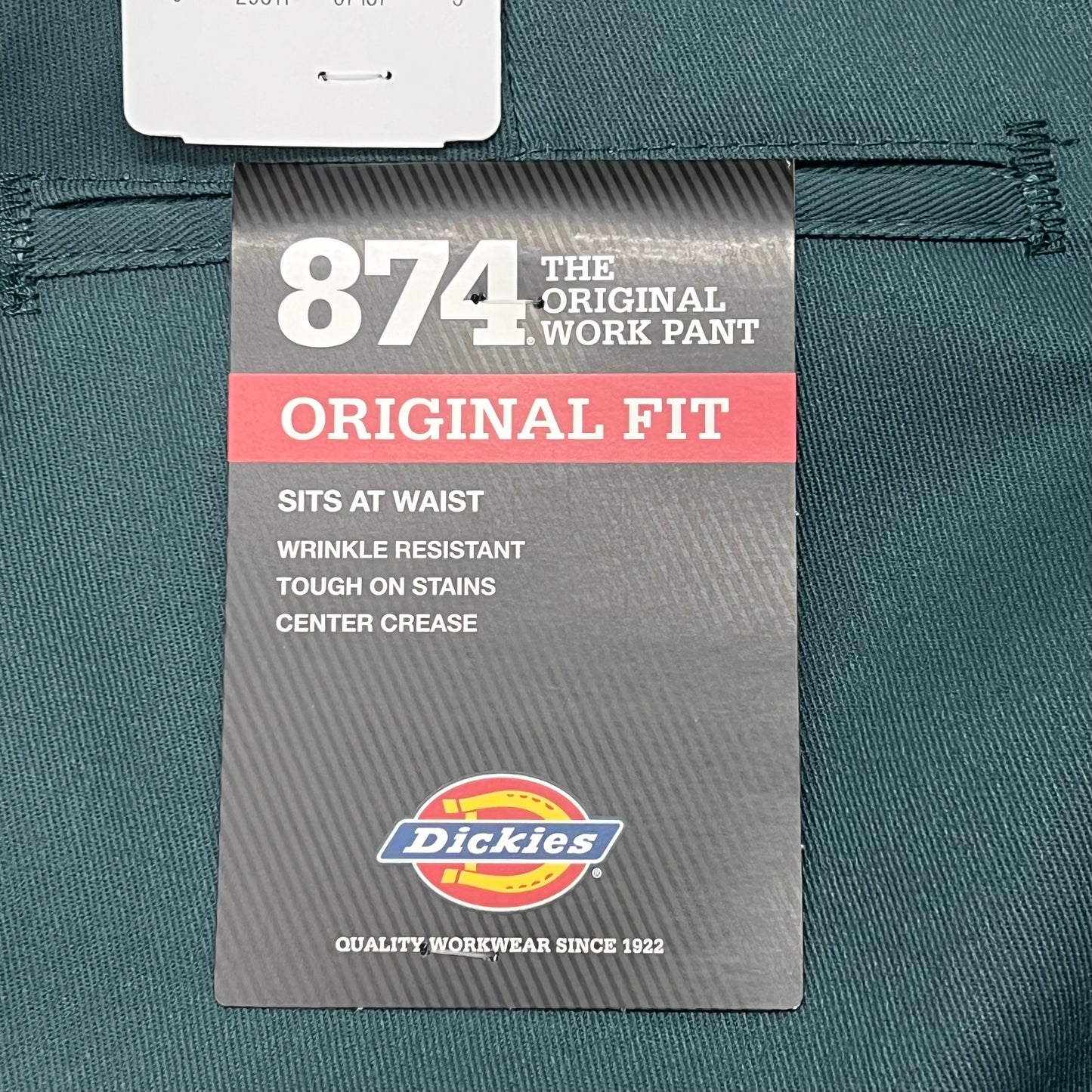 DICKIES Original 874 Original Fit Work Pants Men's Sz 34X32 Lincoln Green 874LN