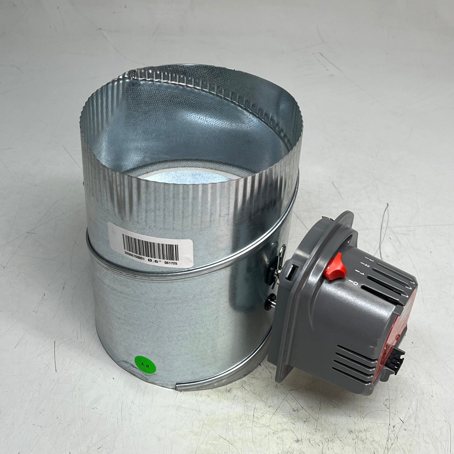 HONEYWELL Steel TrueZONE Motorized Fresh Air Damper 6" 24V Chrome EARD6TZ