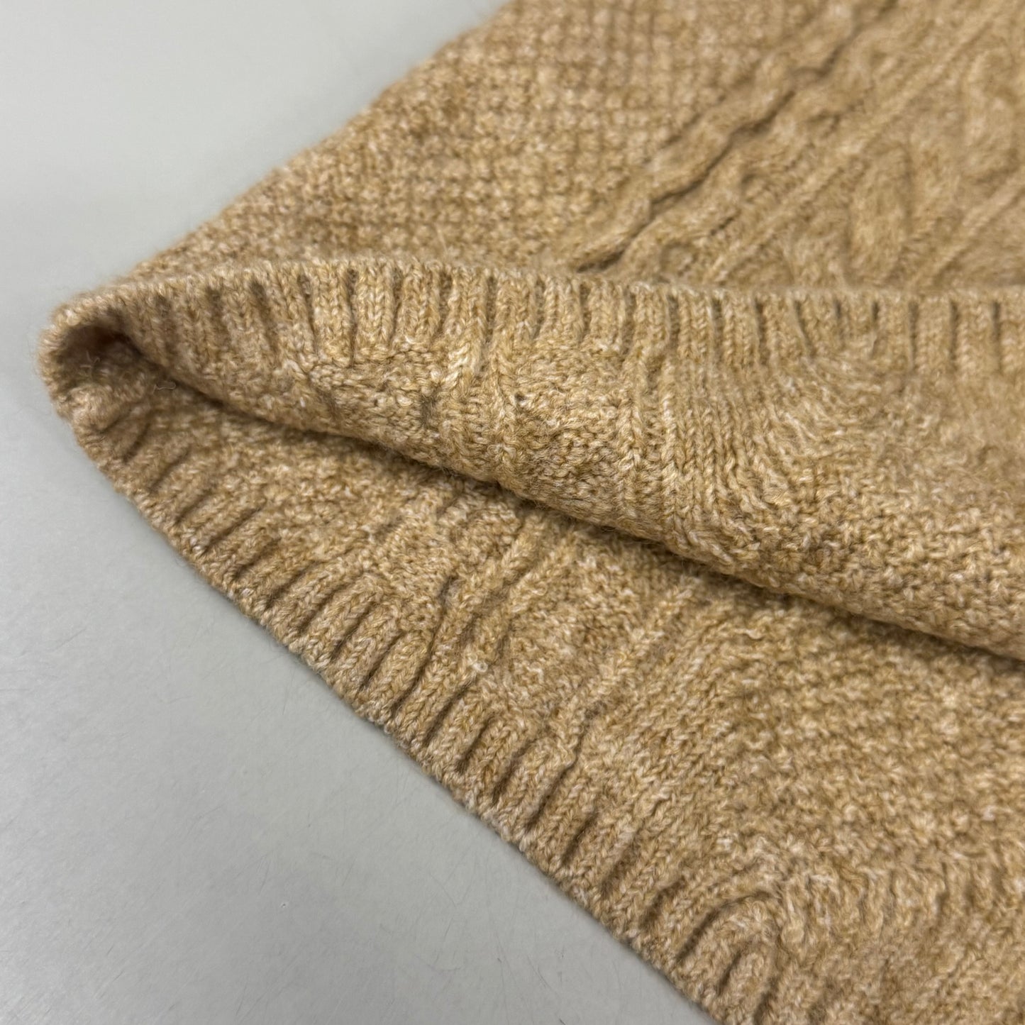 VINCE CAMUTO Cable Knit Sweater Women's Sz-S Latte Heather SC2895