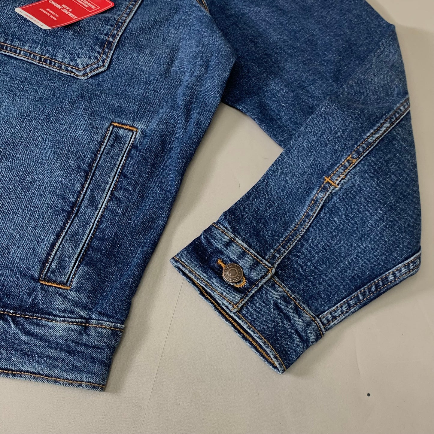 LEVIS STRAUSS Signature Chore Trucker Jacket Men's Sz M Indigo Escape A61910002