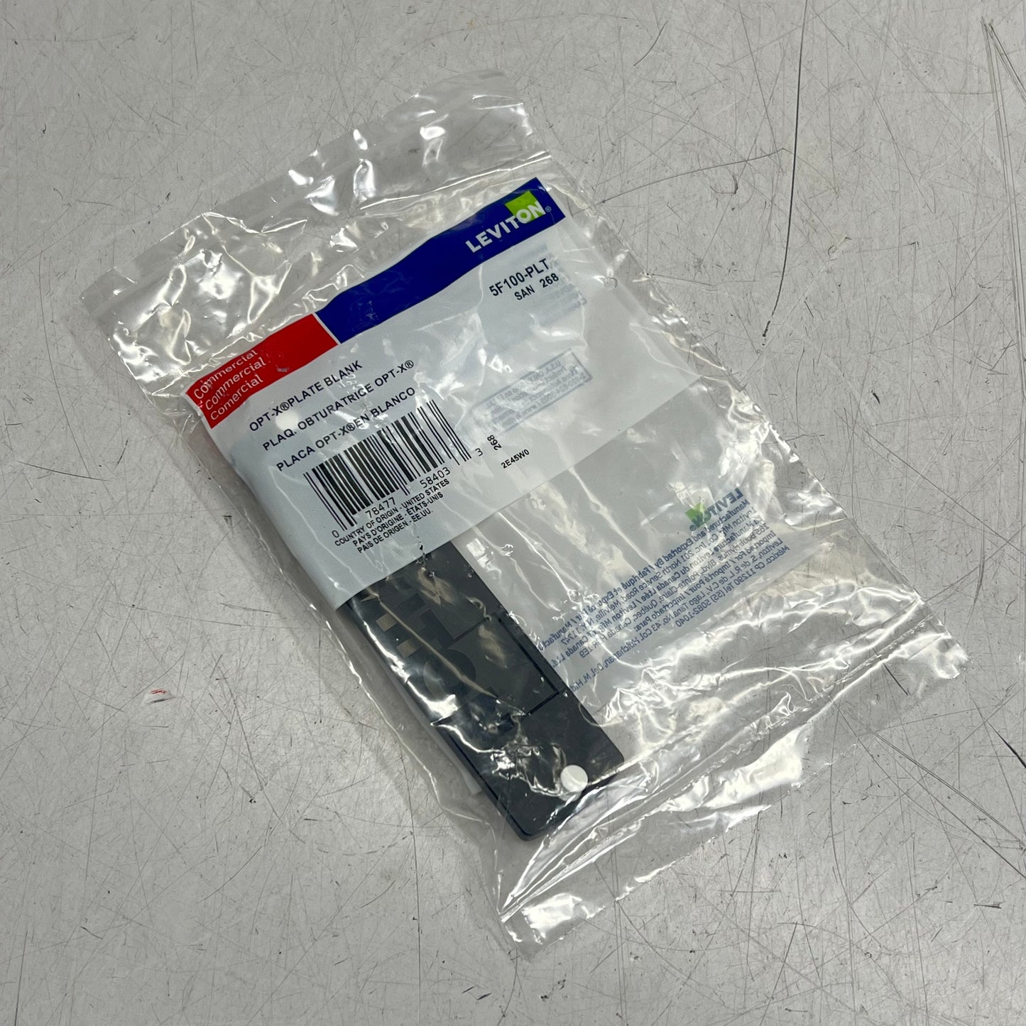 LEVITON (2 PACK) Sdx Precision Molded Fiber Adapter Plate Black 5F100-PLT