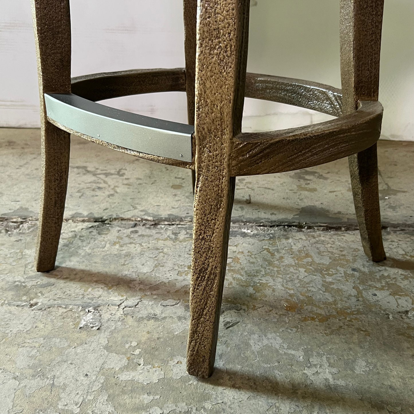 PALECEK Menlo Distressed Swivel Barstool 22"W x 22"L x 41"H Blue 723838