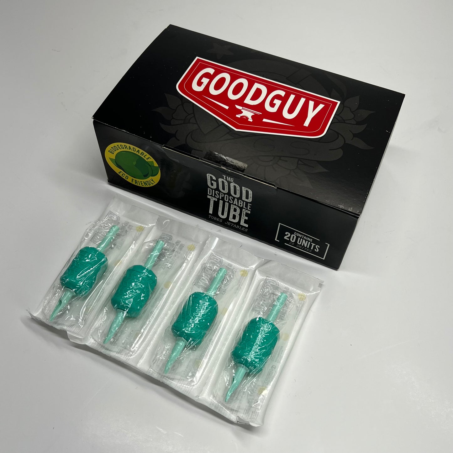 THE GOOD GUY SUPPLIES (20 PACK) Biodegradable Disposable Tattoo Tubes Magnum 07