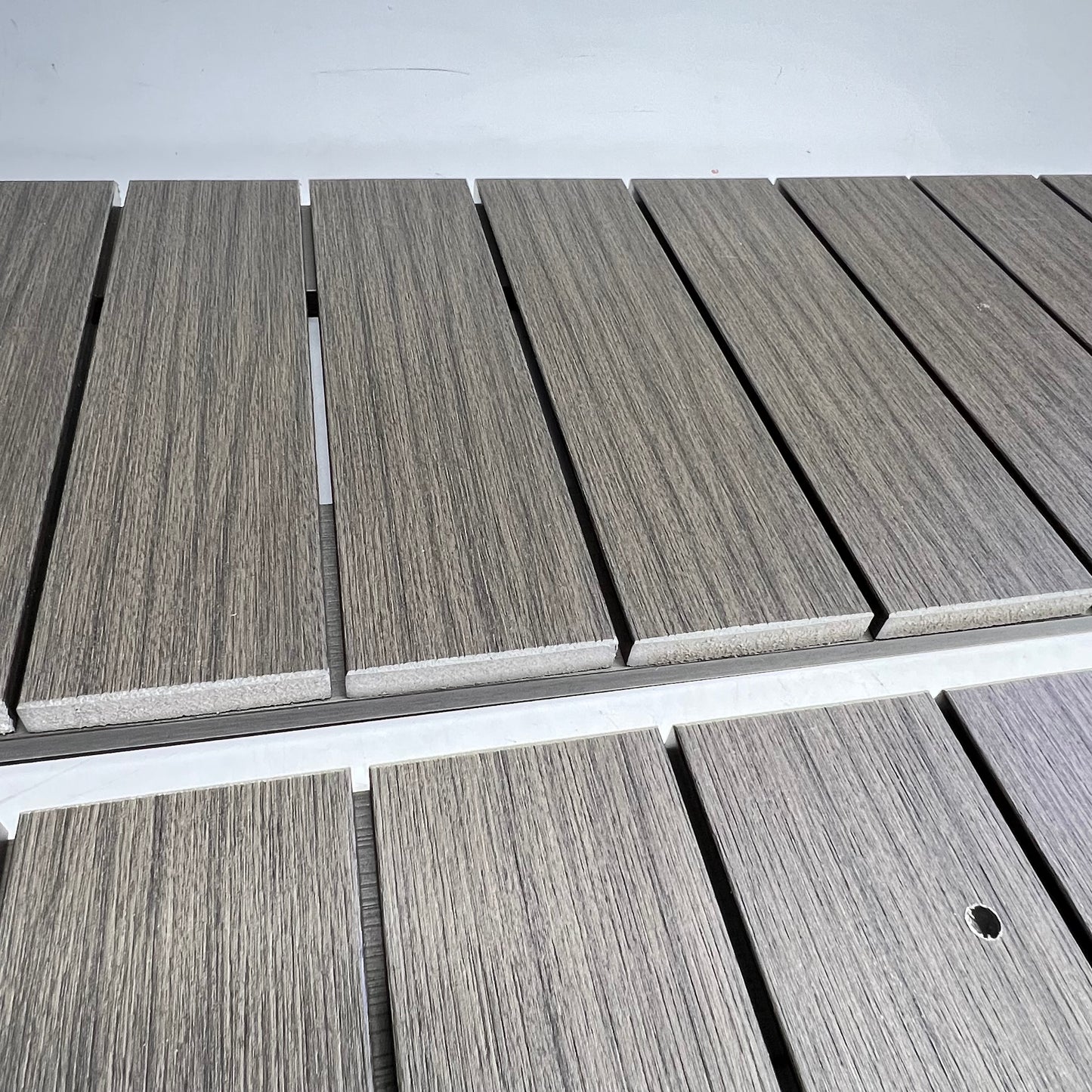 Eco-friendly PVC Synthetic Wood 2 Tier Step Hot Tub Stairs 31" Length Dark Grey