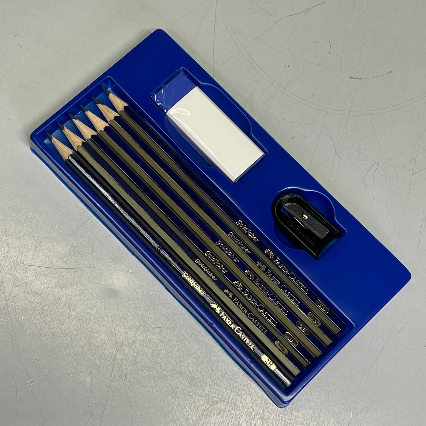 FABER-CASTELL (2 PACK) Graphite Sketch Pencil Set W/ Clay 8 Piece Set 114000T