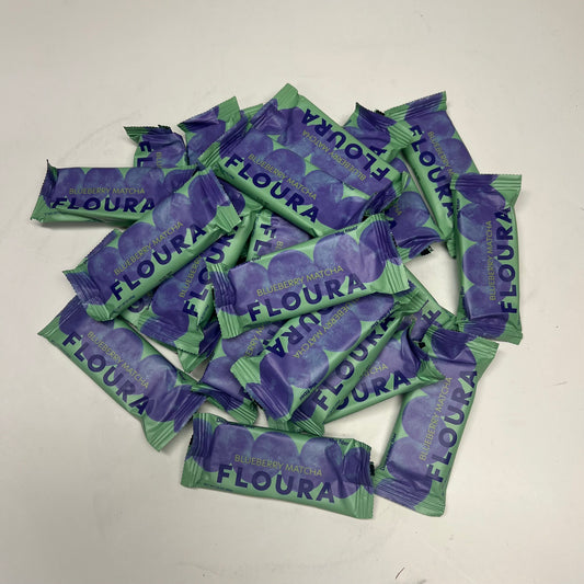 FLOURA (24 PACK) Daily Fiber Bar Blueberry Matcha Sweet & Tart 1.6oz  BB 07/27