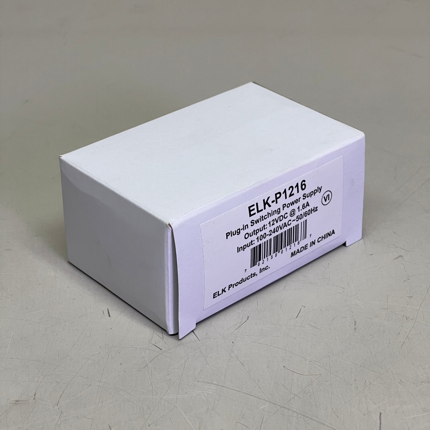 ELK Plug-In Switching Power Supply 12V, 1.5Amp, 100-120VAC ELK-P1216