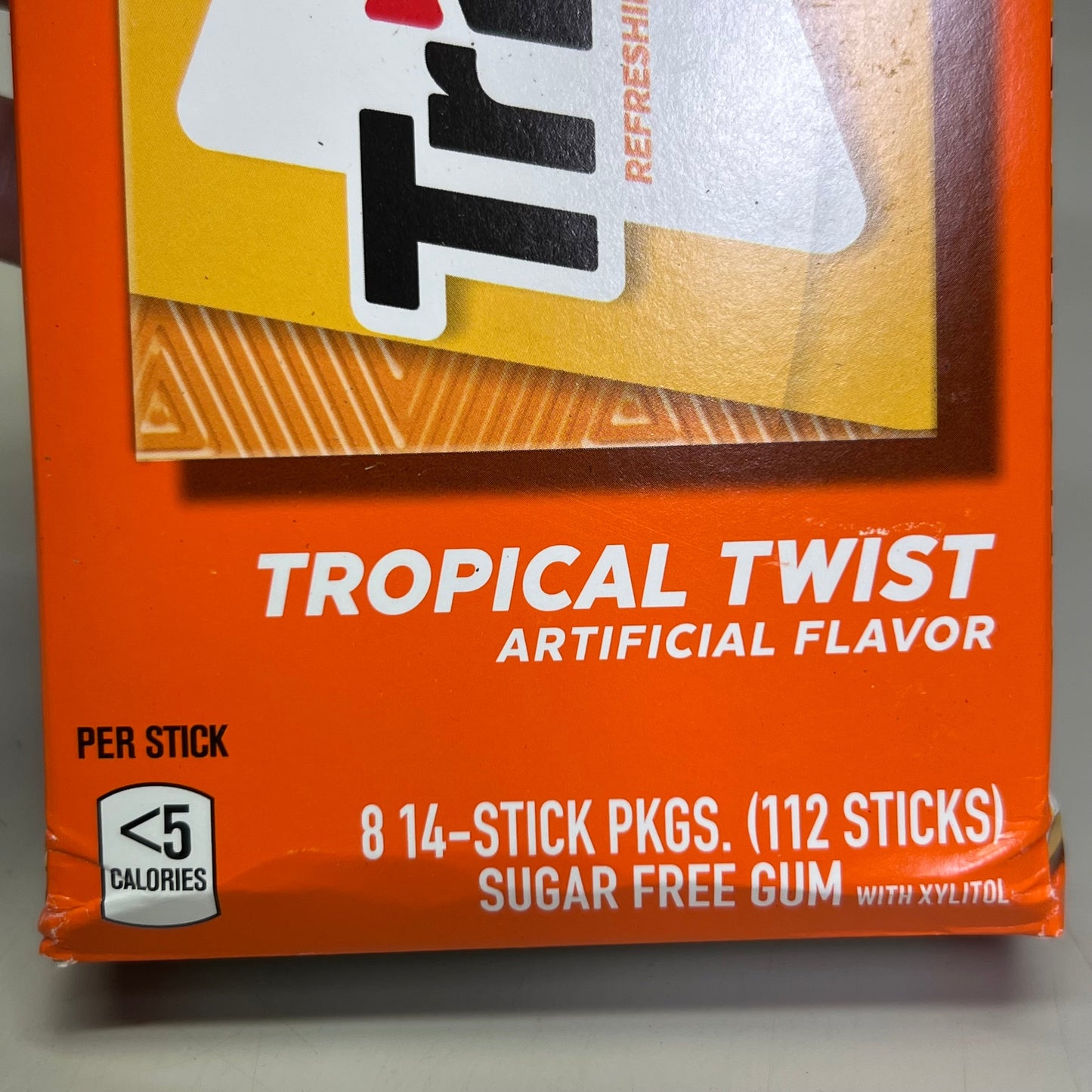 ZA@ TRIDENT (3 PACK, 112 Sticks Each) Tropical Twist 1.9g BB 07/25 (New) I