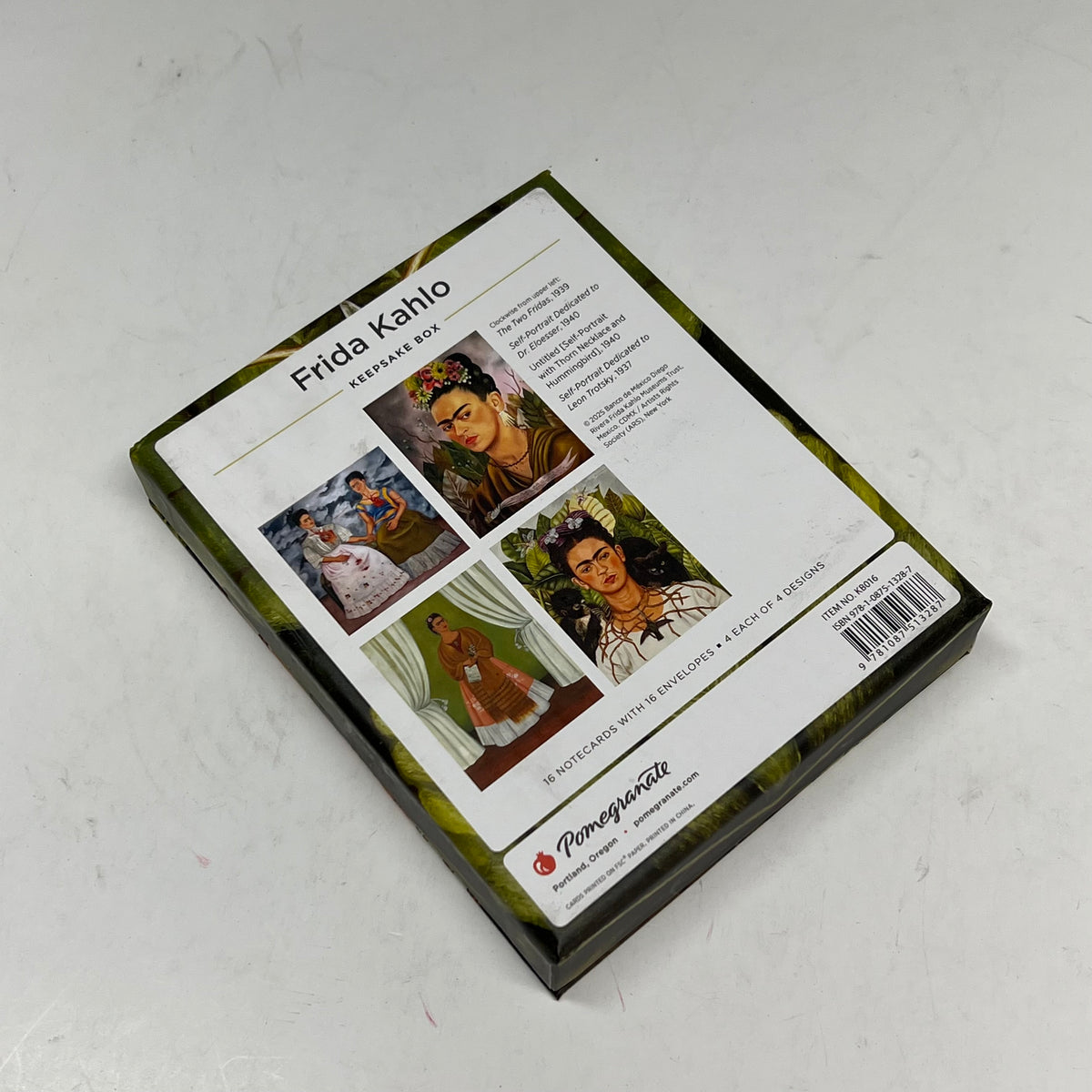 POMEGRANATE (2 PACK, 16 EACH) Frida Kahlo Keepsake Boxed Notecards 4x6" KB016