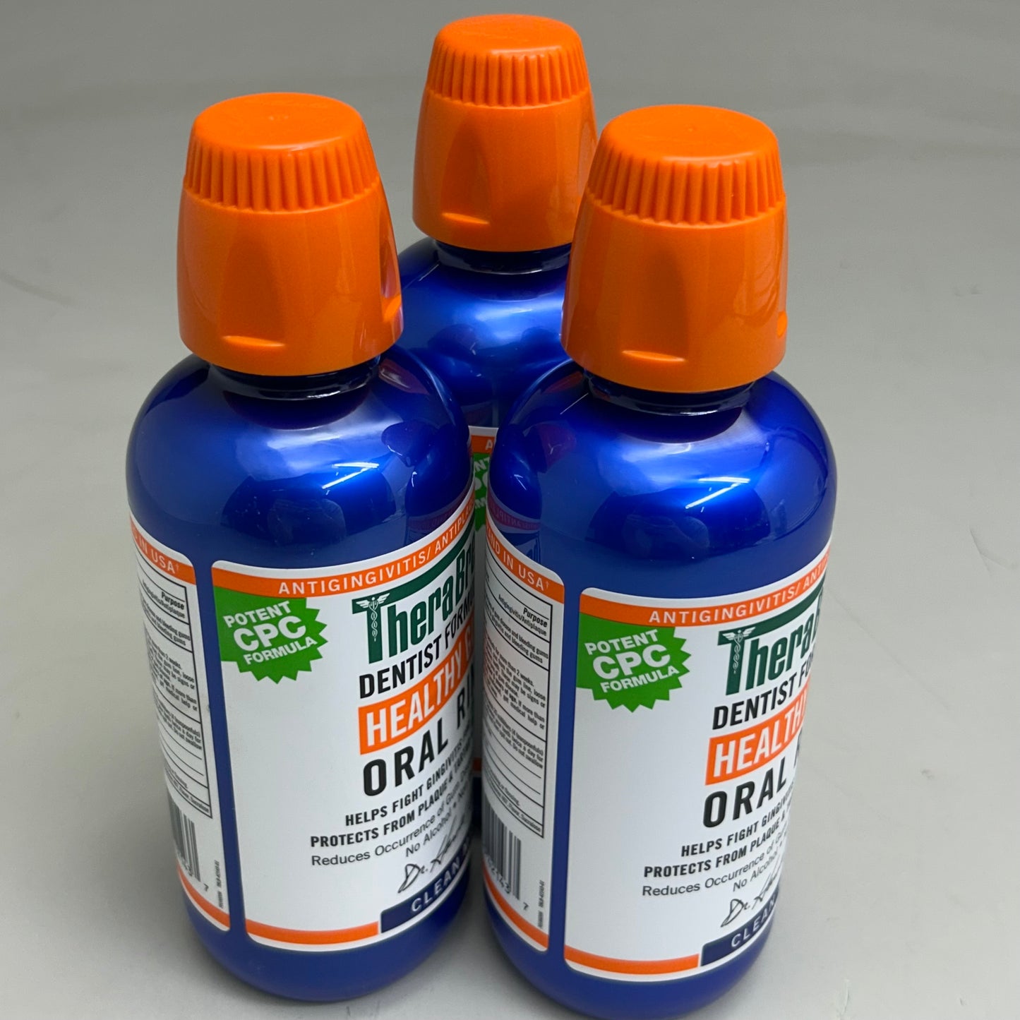 ZA@ THERABREATH (3 Pack) Healthy Gums Oral Rinse Clean Mint 16fl Oz