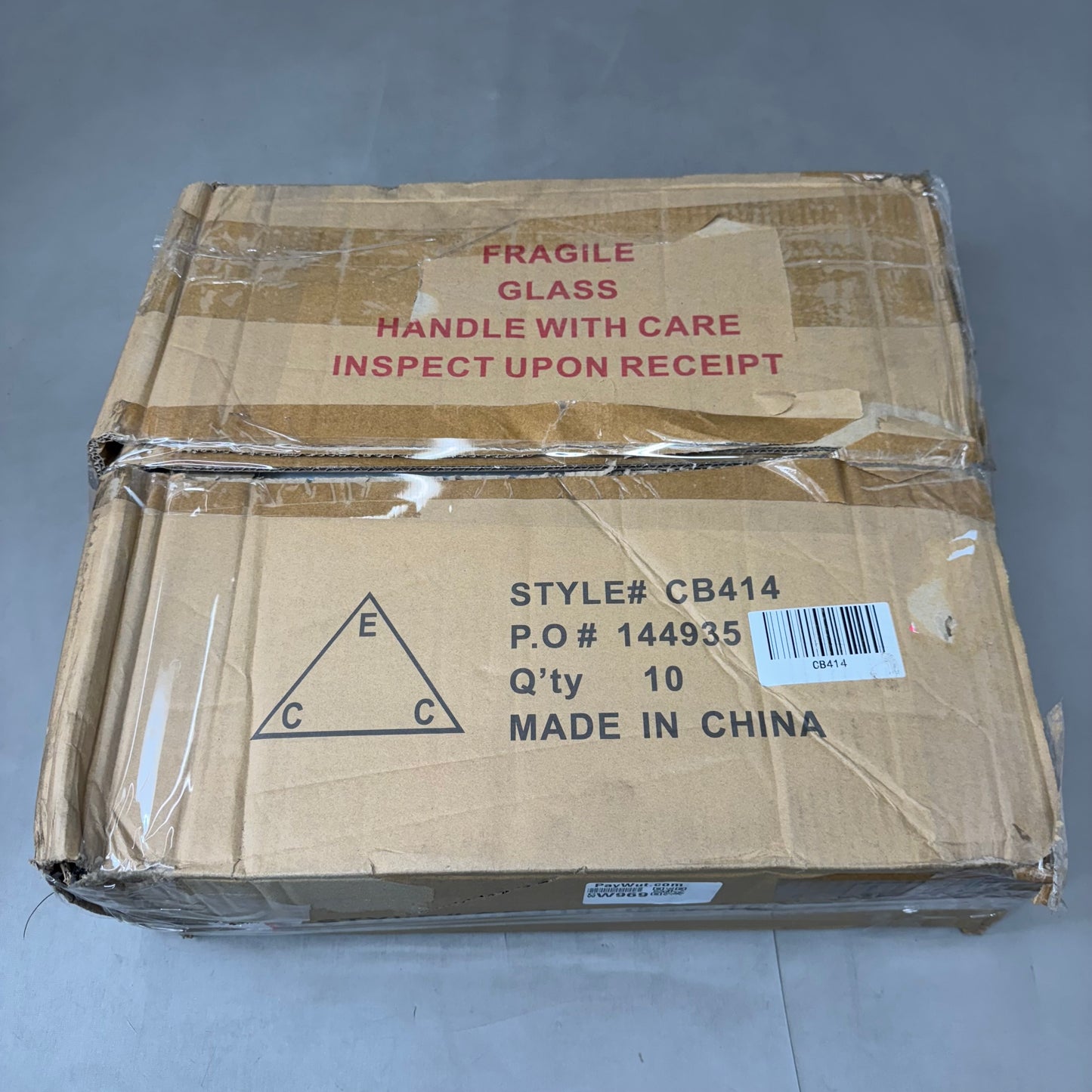 (10 Pack, 1 Box) Tempered Glass For Cubbies 14"x14" Clear CB414