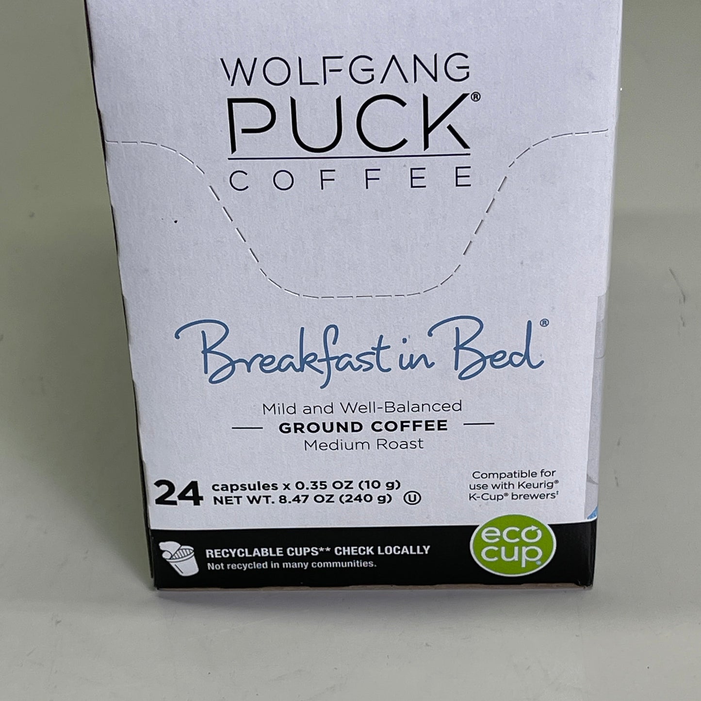 ZA@ WOLFGANG PUCK (24 PACK) Breakfast in Bed Coffee Single Serve Cups BB 10/25 C