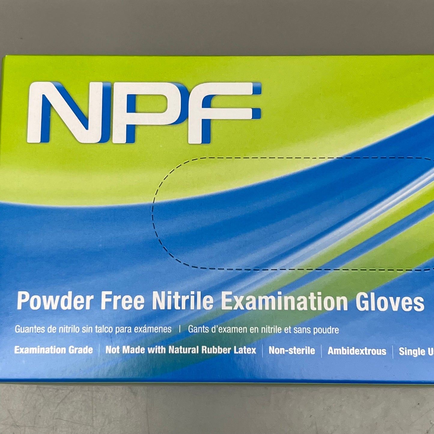 HOSPECO NPF (1,000 PACK) Nitrile Powder Free Exam Gloves Sz S Blue GL-N106FS