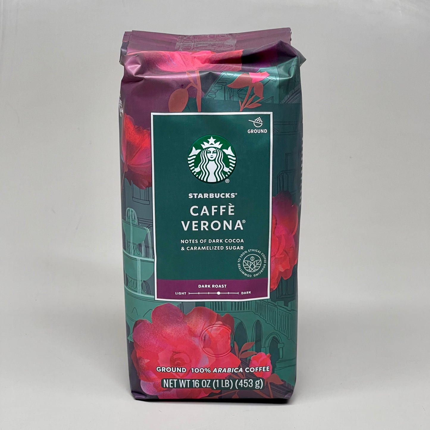 ZA@ STARBUCKS (6 PACK) Caffè Verona Dark Roast Ground Coffee 16 oz BB 03/24