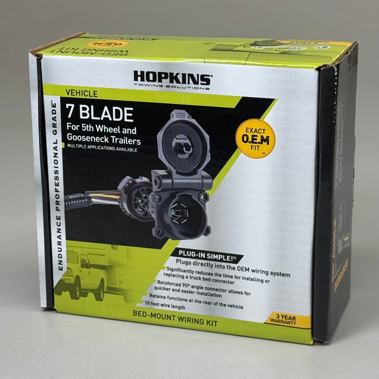 HOPKINS Towing Solutions Endurance Black 5th Wheel Wiring Kit 4"x8"x5" 41157