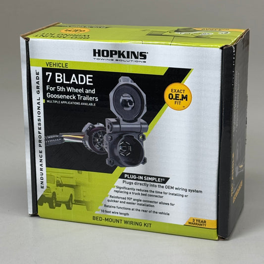 HOPKINS Towing Solutions Endurance Black 5th Wheel Wiring Kit 4"x8"x5" 41157