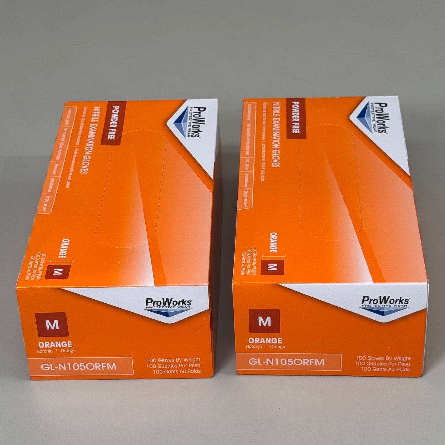 PROWORKS (2 PACK, 200 GLOVES TOTAL) Nitrile Examination Gloves Non-Sterile SZ M