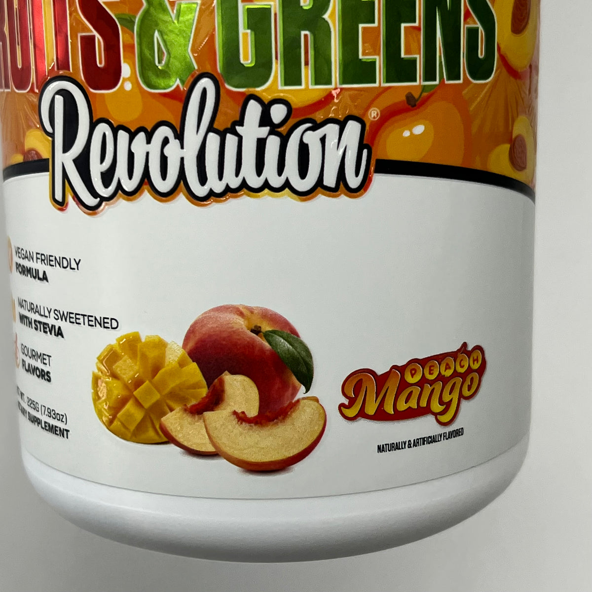MUSCLESPORT Fruits & Greens W/ Pre & Probiotics Revolution Peach Mango BB 01/29