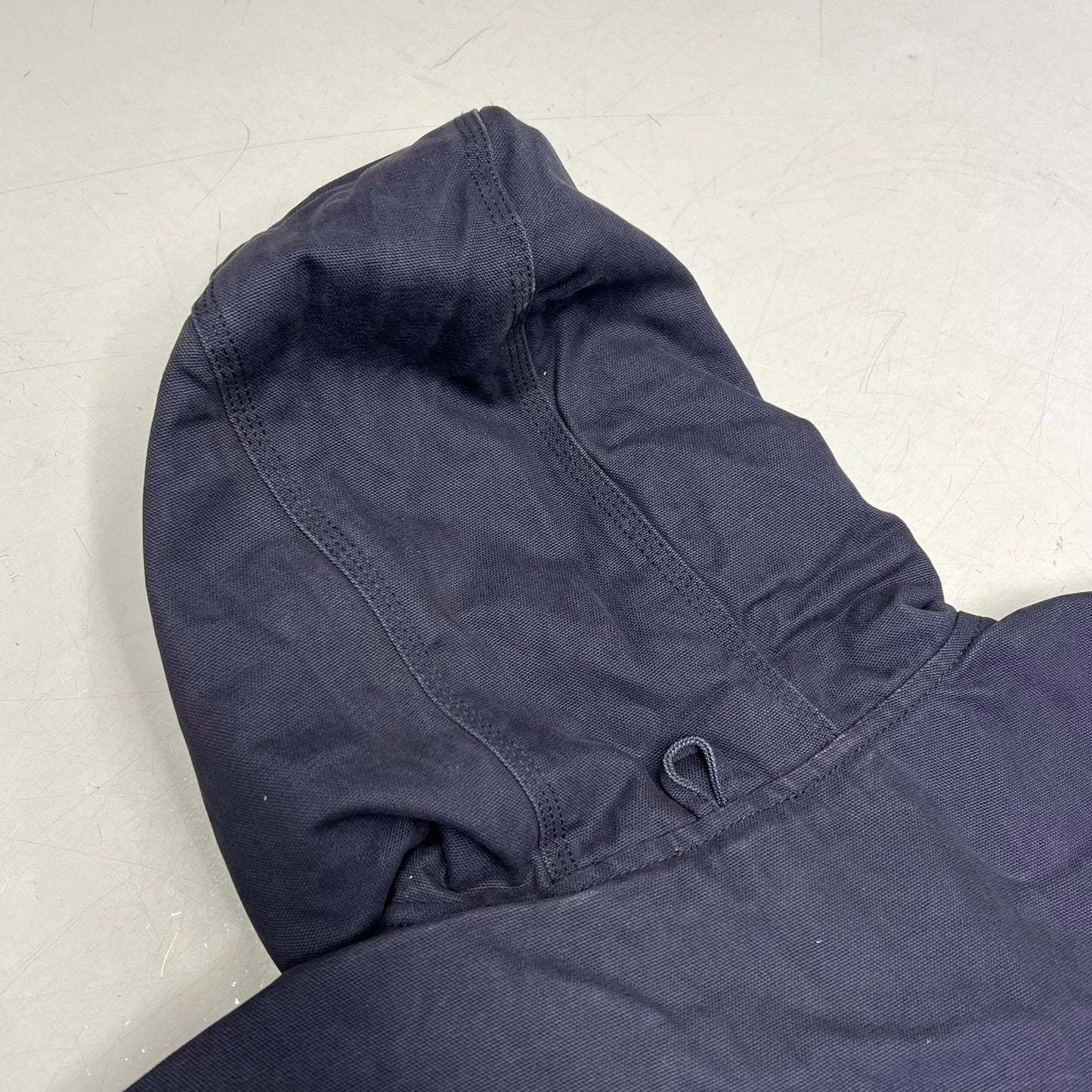 DRI DUCK Boulder Cloth Canvas Cheyenne Hooded Jacker Men's Sz L Navy Blue 5020