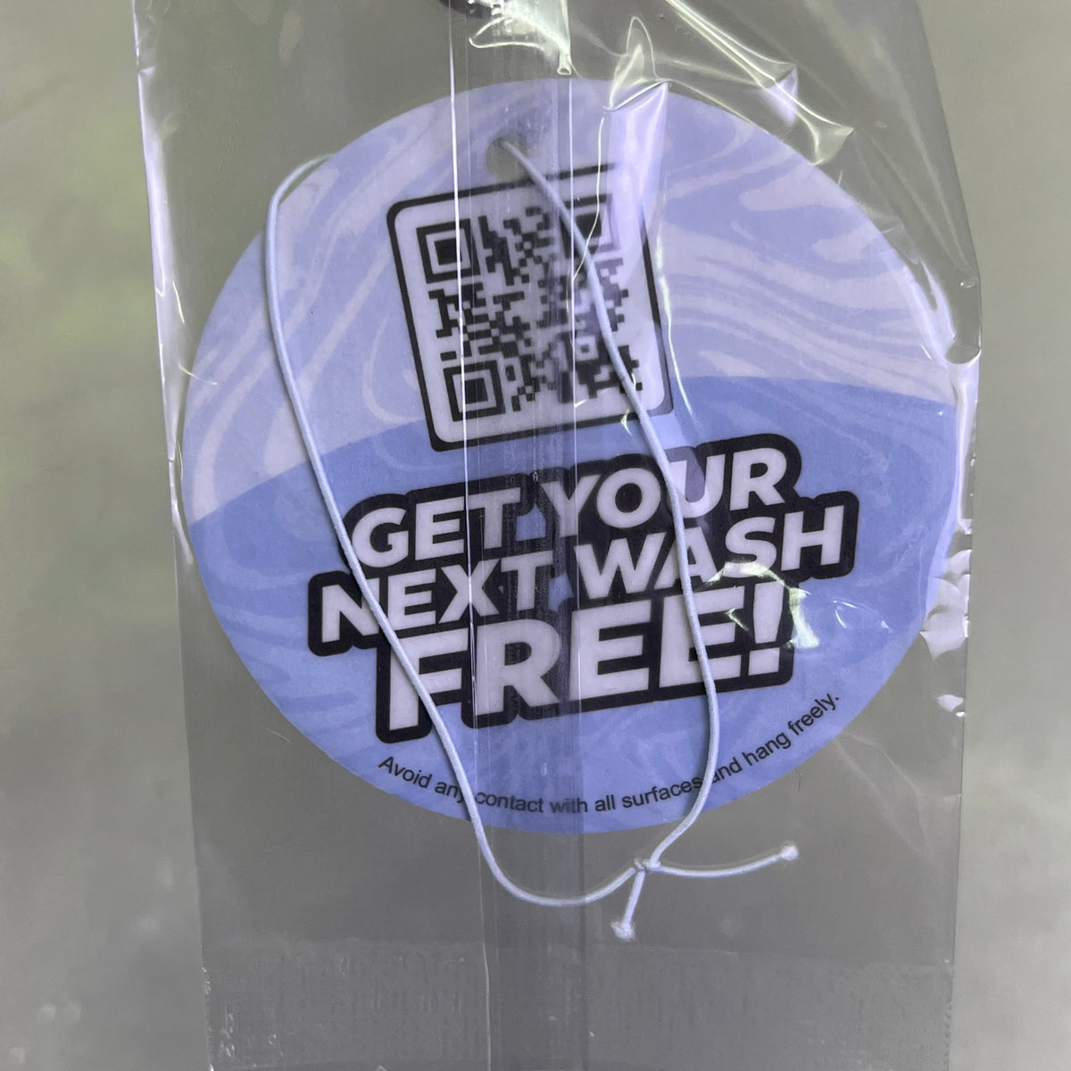 ZA@ WASH ME FAST (600 PACK) Car Wash Air Freshener Hanging Boards 3" Blue A