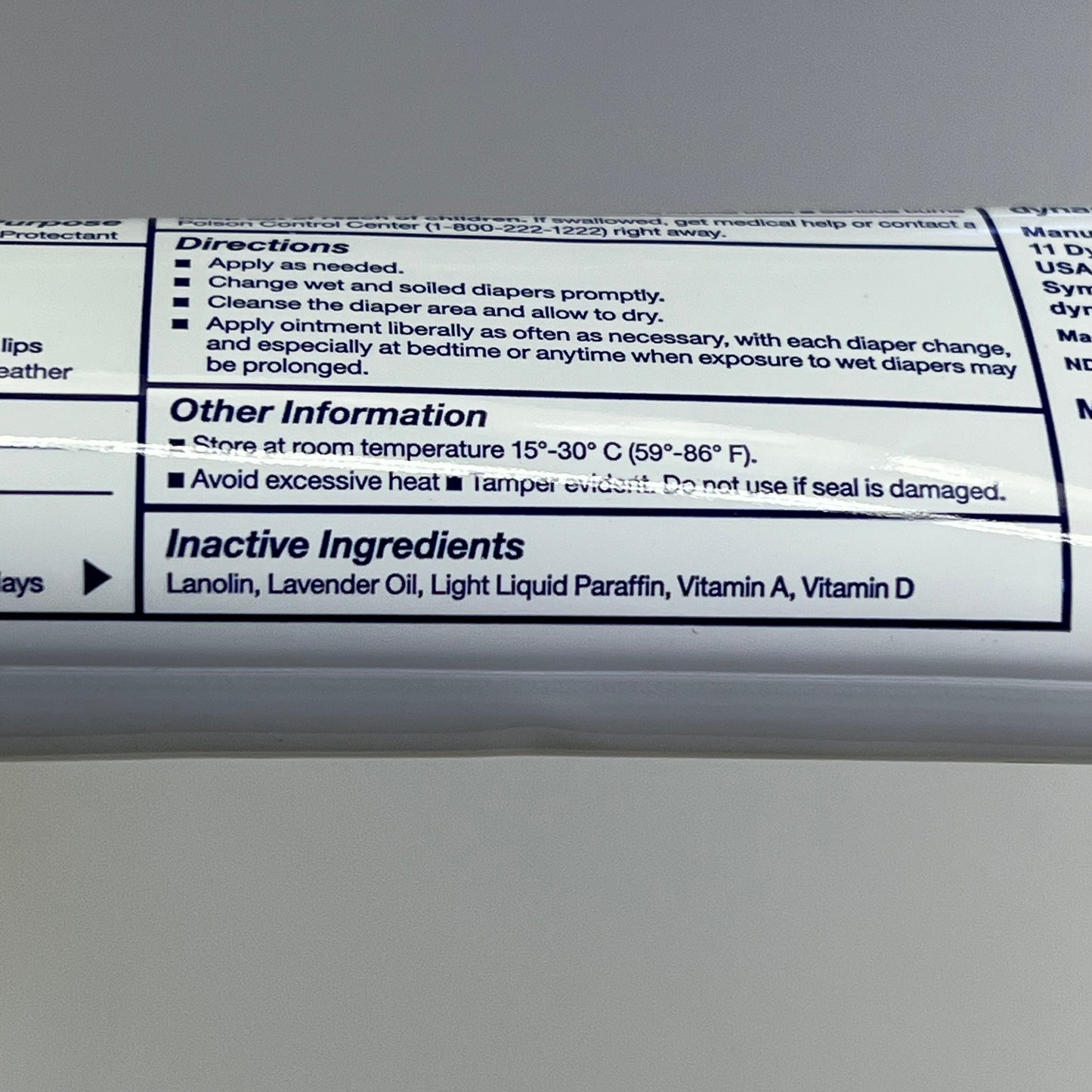 ZA@ DYNAREX (2 PACK) Vitamins A&D Ointment Diaper Rash & Skin Protectant 4oz BB 04/28 D