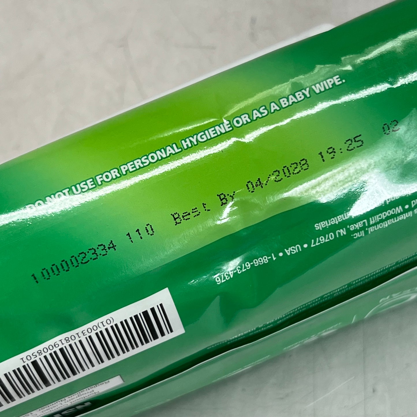 SANI (2 PACK Of 90 Wipes) Cleaning Multi Surface Wipes Sz 7" x 11.5", White A580FW BB 04/28