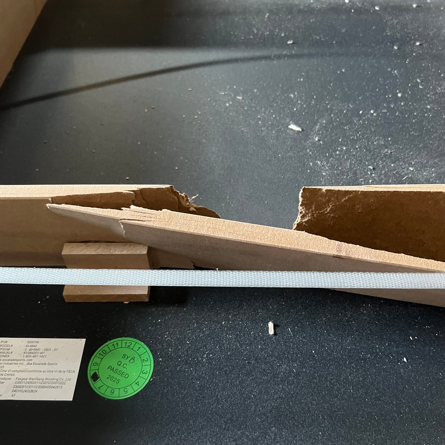 ZA@ Pallet of TRIUMPH 84" Billiard Table With Table Tennis Top, Green 45-6840 (AS-IS, Some Damage to the Bottom)