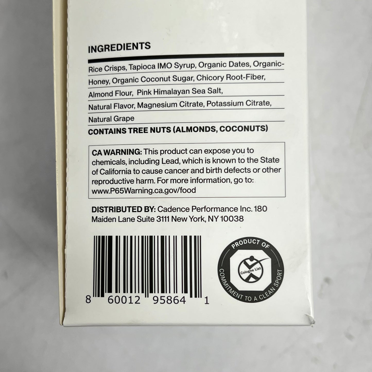 CANDENCE (12 PACK) Core 40 Fuel Snack Energy Bar Pb & J Flavor  1.76oz BB 08/26