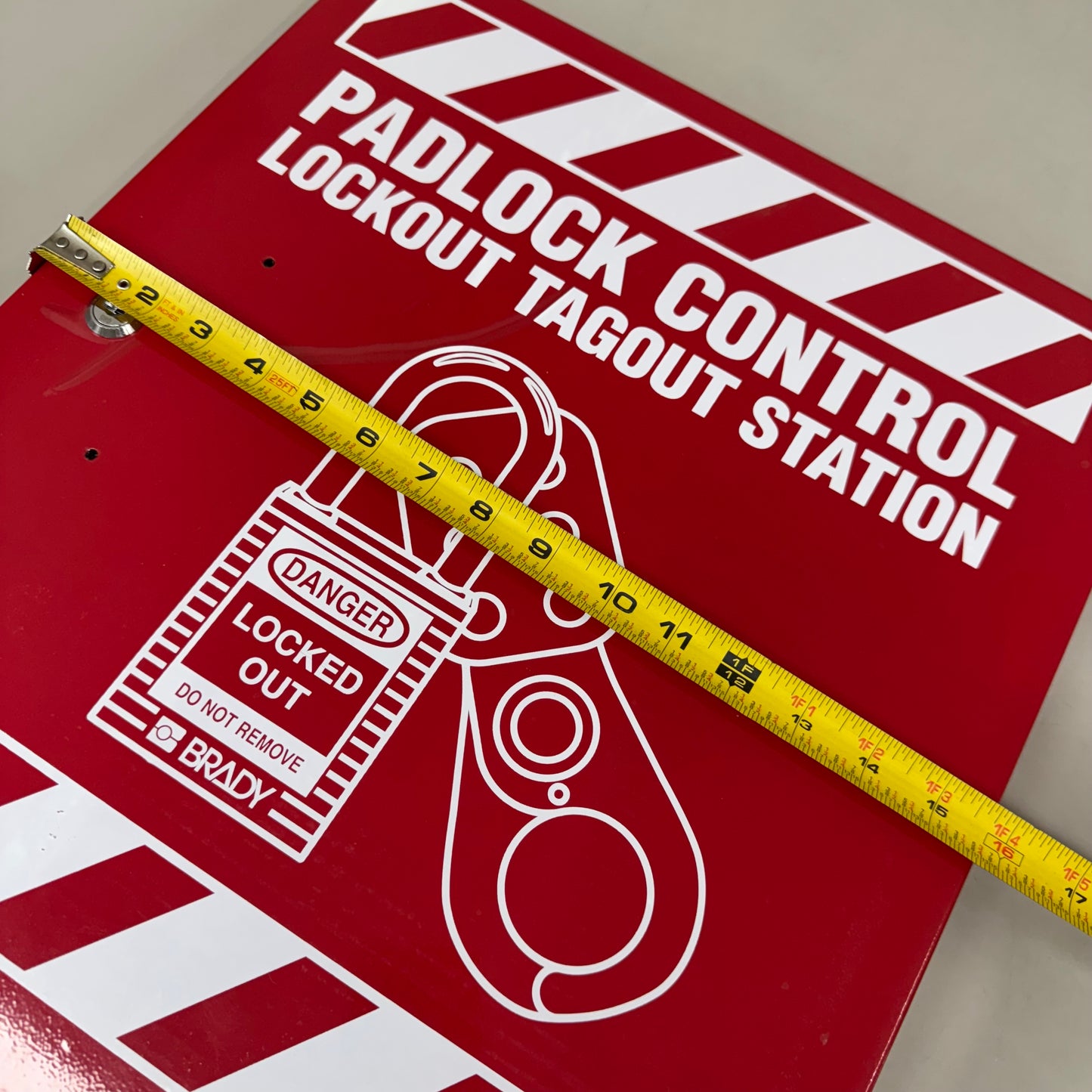 BRADY PadLock Control Lockout Tagout Station 18"x15"x2" `