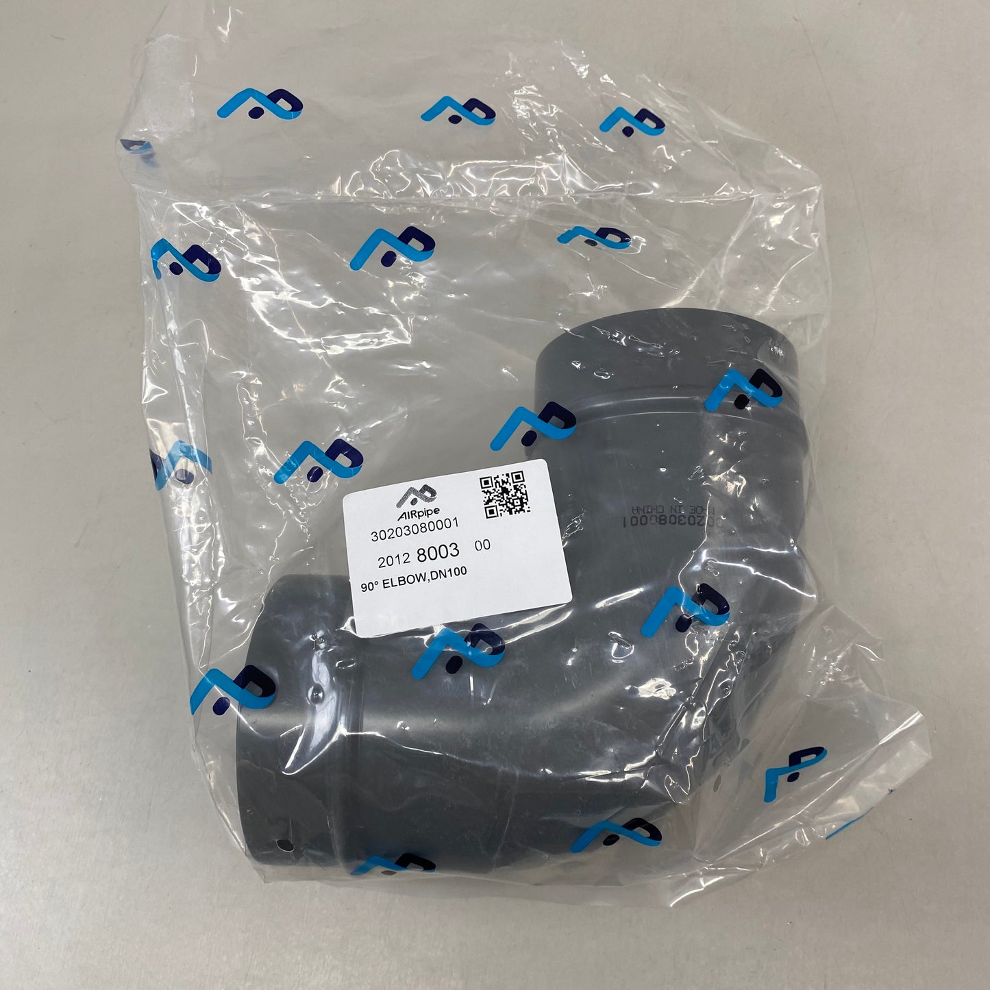 AIRPIPE Equal 90 Degree Full-Volume Flow Elbow Black 30203080001