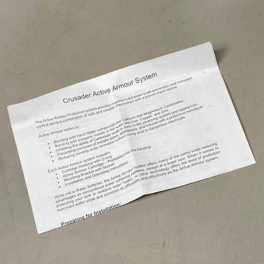 ACTIVE ARMOUR Scale & Corrosion Prevention 12"x6"x5" Black