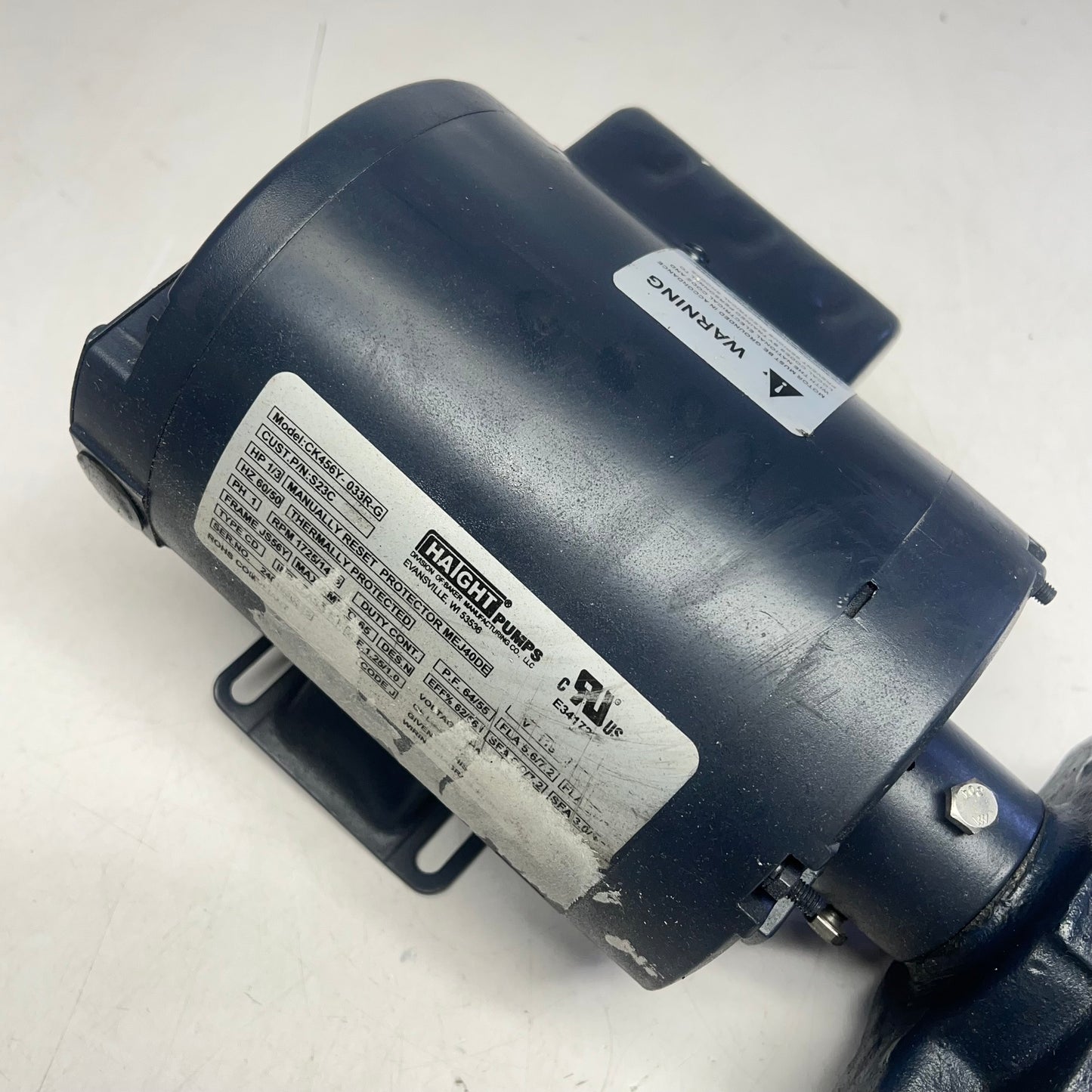 HAIGHT Pump & Motor Hot Oil/fryer Unit 1/3HP 115V CK456Y-033R-G (New Other)