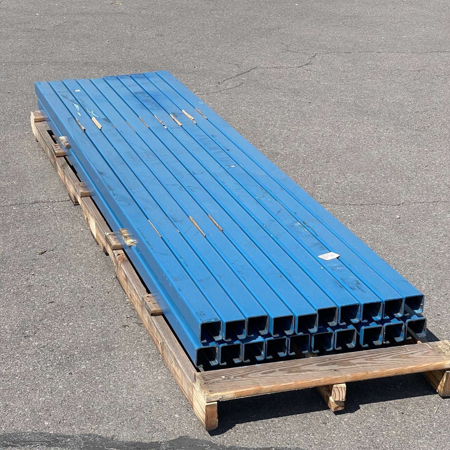 UNIBILT Enclosed Track Conveyor Components 10'x3"x2.5" Blue