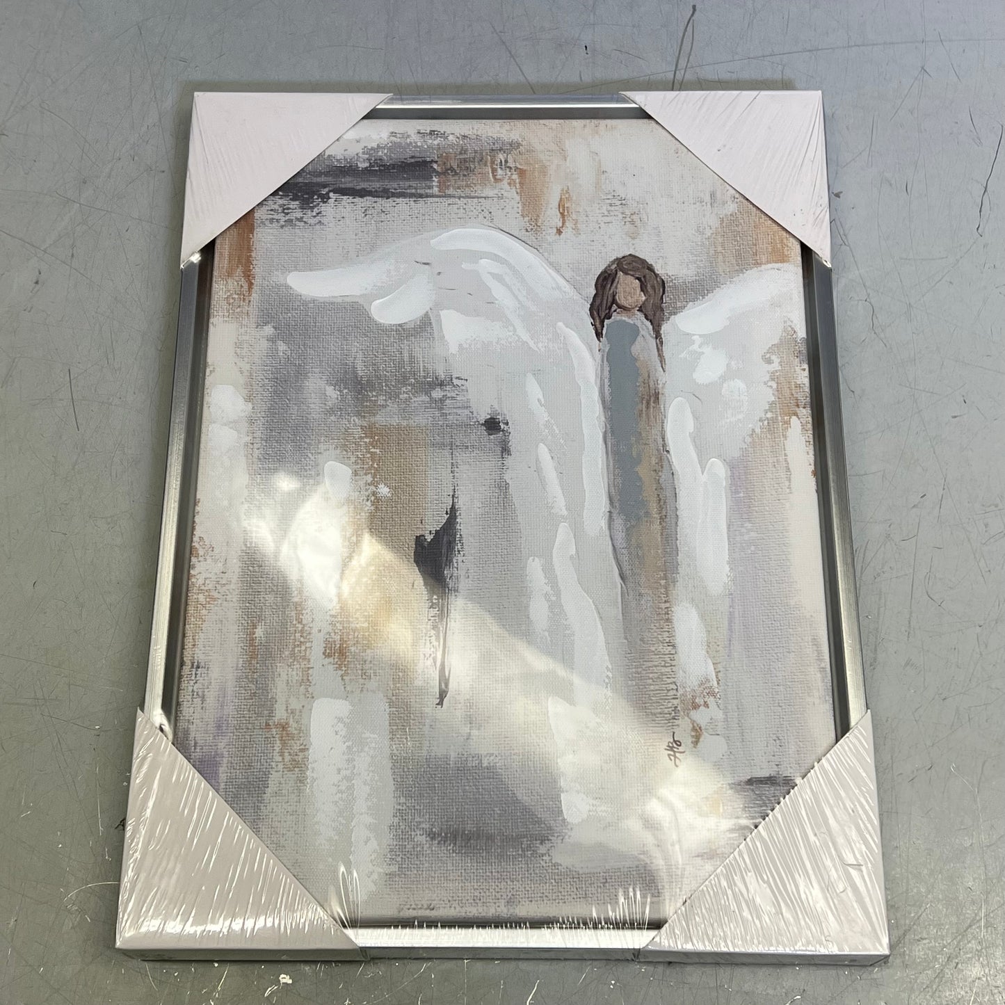 RAZ IMPORTS (SET OF 3) Angel Framed Canvas Wall Art 15.5" x 11.5" Silver 2305282