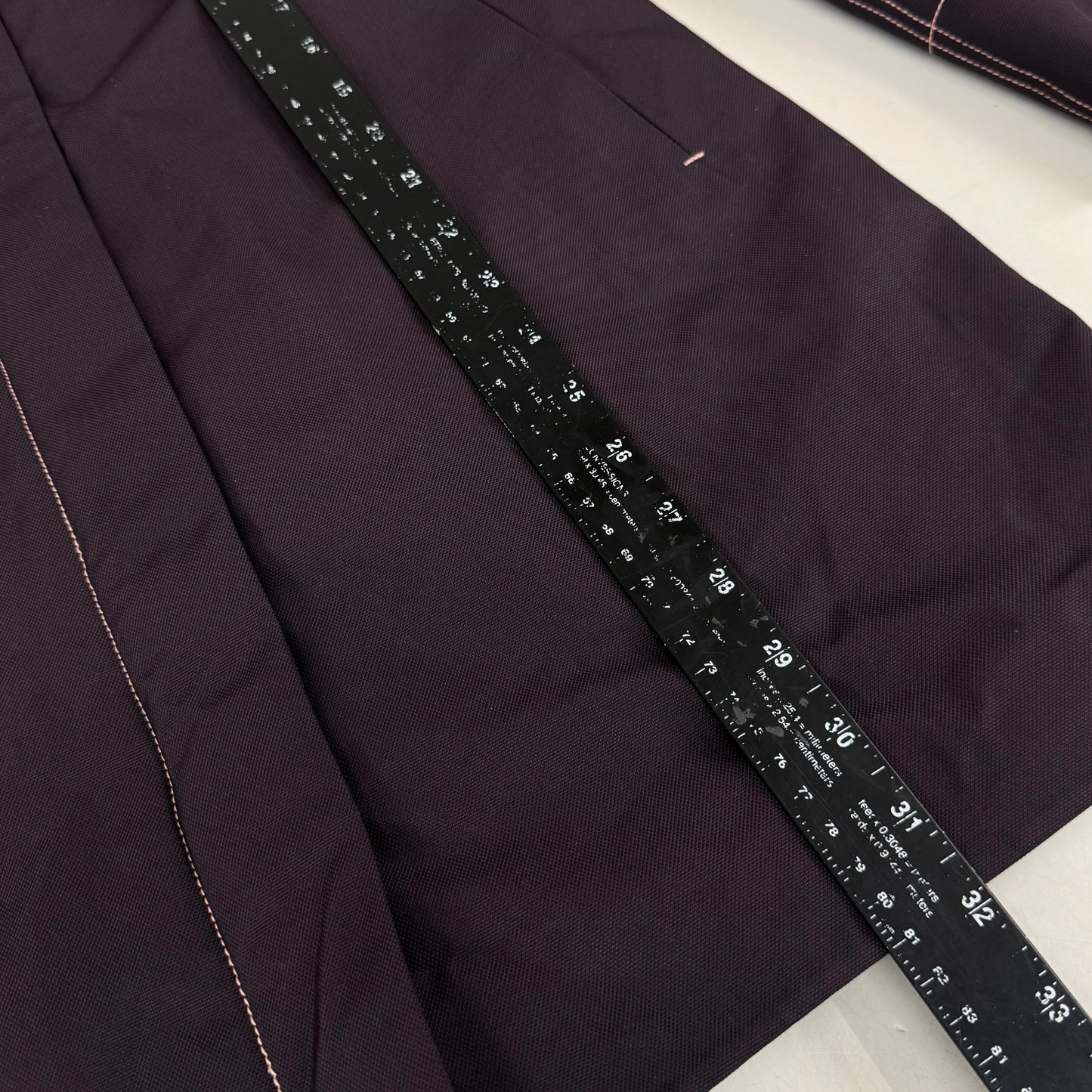 SAMSHIELD Delfina Equestrian Winter Coat Water Resistant Pink Stitching Women's Sz S Aubergine