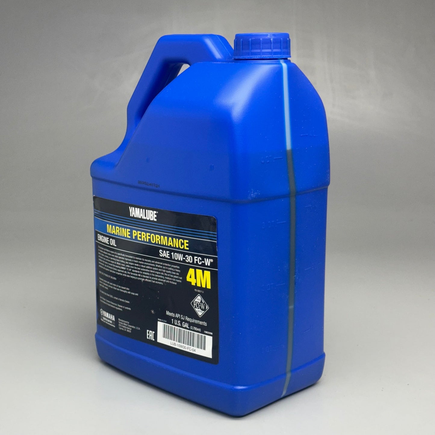 ZA@ YAMAHA Yamalube Marine Performance Engine Oil SAE 10W-30 Four Stroke FC-W 1 Gal Blue A