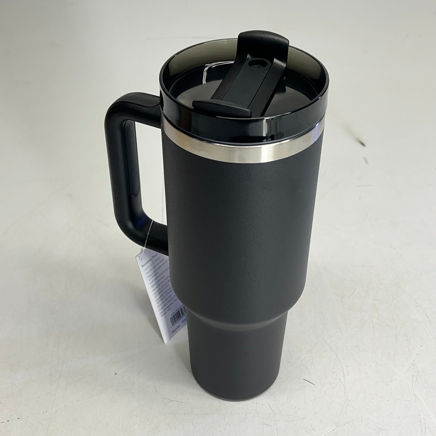 CHRISTIAN ART GIFTS Ephesians 6:10 Tumbler with Straw 40 oz Matte Black SMUG283