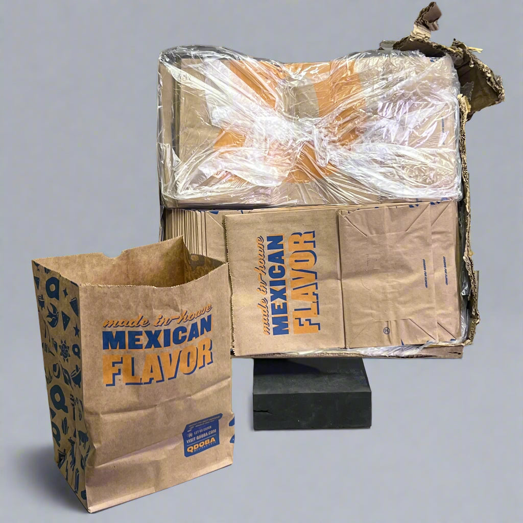 ZA@ MEXICAN FLAVOR (1000 Bags) Paper Bags SQ12-P (New Other, Distressed Box)