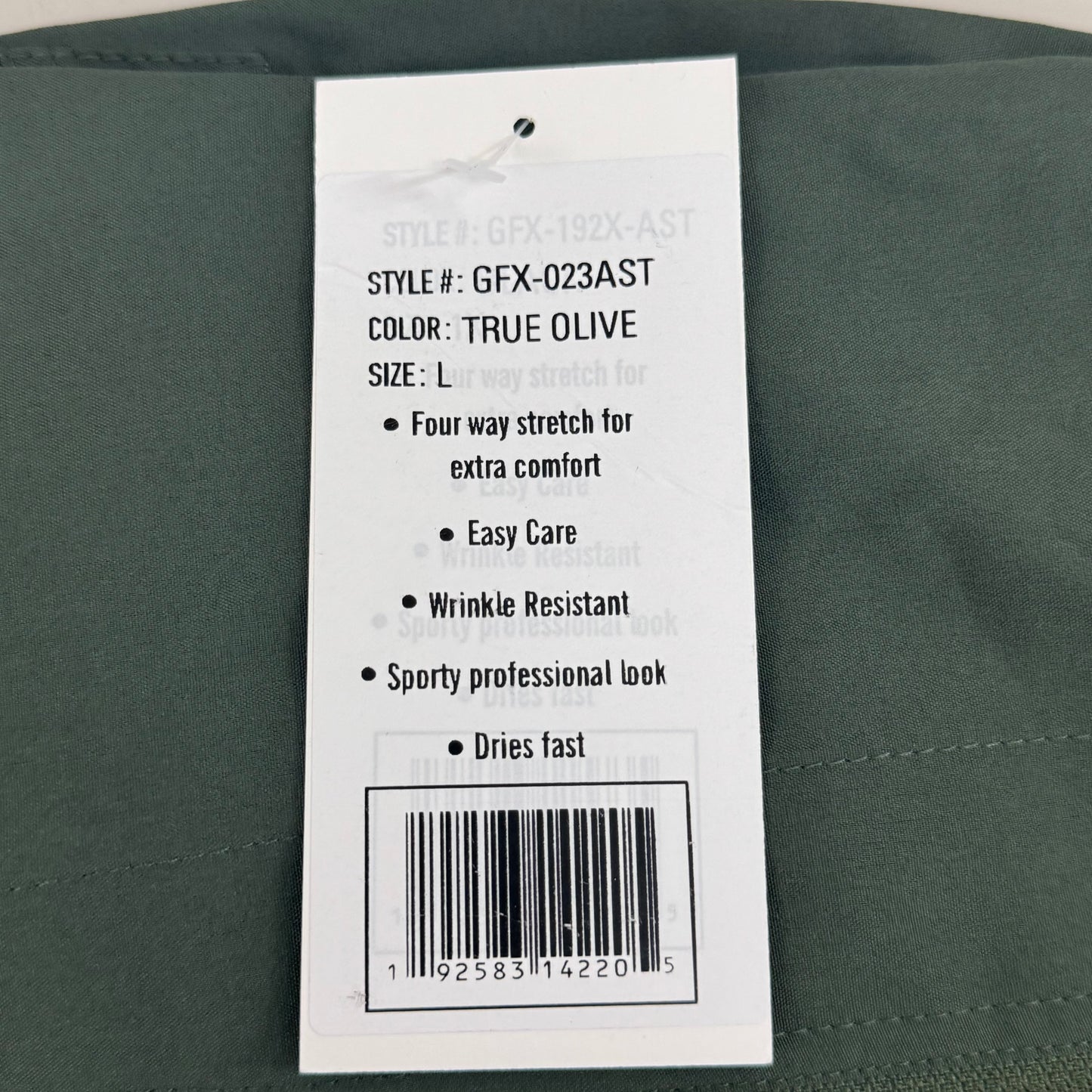 GREEN TOWN 4 Flex Scrubs Jumpsuit Cinch In Waist Women's Sz L Olive GFX-023AST