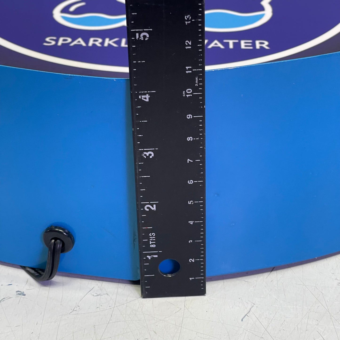 SAVAGE METAL Mineragua Metal Light-Up Sign 16”x4” Blue