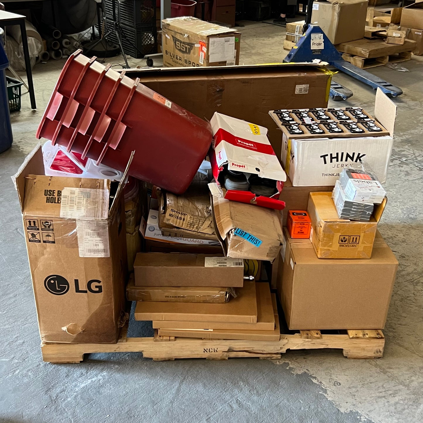 ZA@ Pallet of Emblem for Commercial Pizza Oven, Red Container, Coding Labels, Door Panel Cover, Etc... (AS-IS)